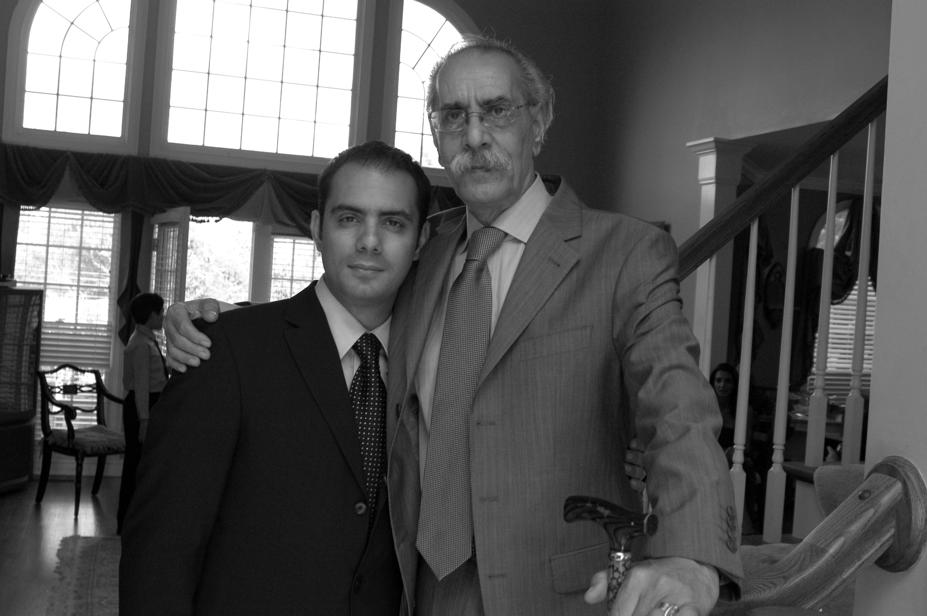 Nozar Azadi with his son, Payam Azadi, 2007